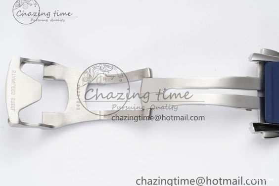 0114 Constellation Blue Ceramic SS 8F 1:1 Best Edition Blue Dial on Blue Gummy Strap A TravelReady 7800